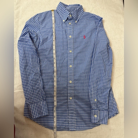 Polo by Ralph Lauren Blue Button Down Shirt Classic Gingham - Picture 2 of 6